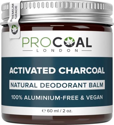 Natural Deodorant with Activated Charcoal by PROCOAL - 100% Aluminium Free & Vegan