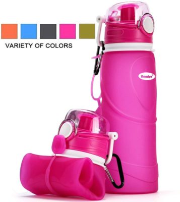 Kemier Collapsible Foldable Silicone Water Bottles-750ML
